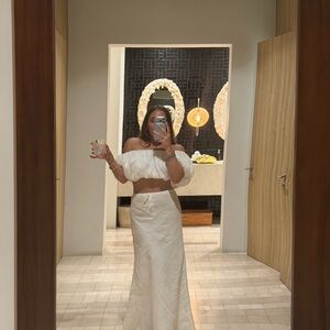 DISSH White Maxi Skirt